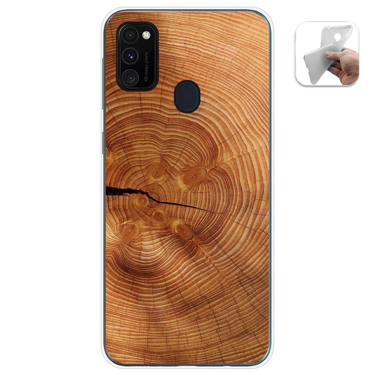 Funda Gel Tpu para Samsung Galaxy M30s / M21 diseño Madera 04 Dibujos