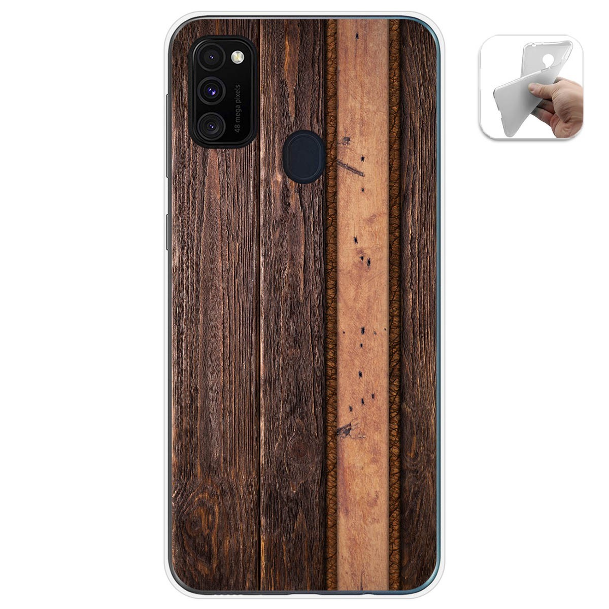 Funda Gel Tpu para Samsung Galaxy M30s / M21 diseño Madera 05 Dibujos