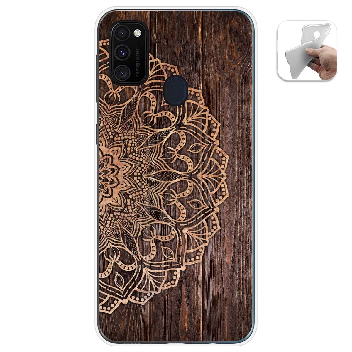 Funda Gel Tpu para Samsung Galaxy M30s / M21 diseño Madera 06 Dibujos