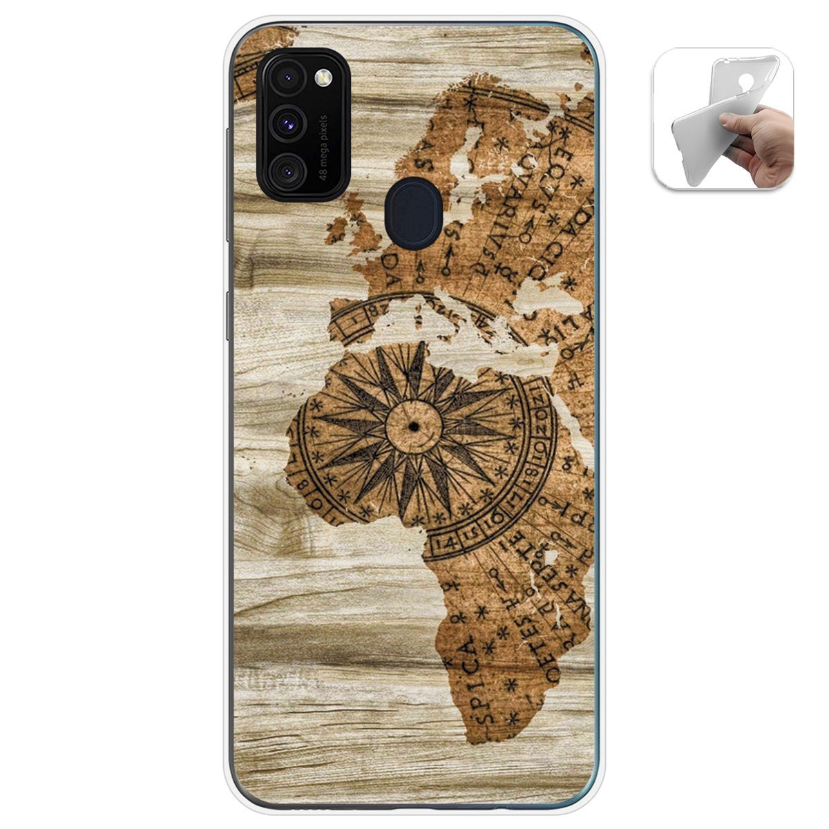 Funda Gel Tpu para Samsung Galaxy M30s / M21 diseño Madera 07 Dibujos