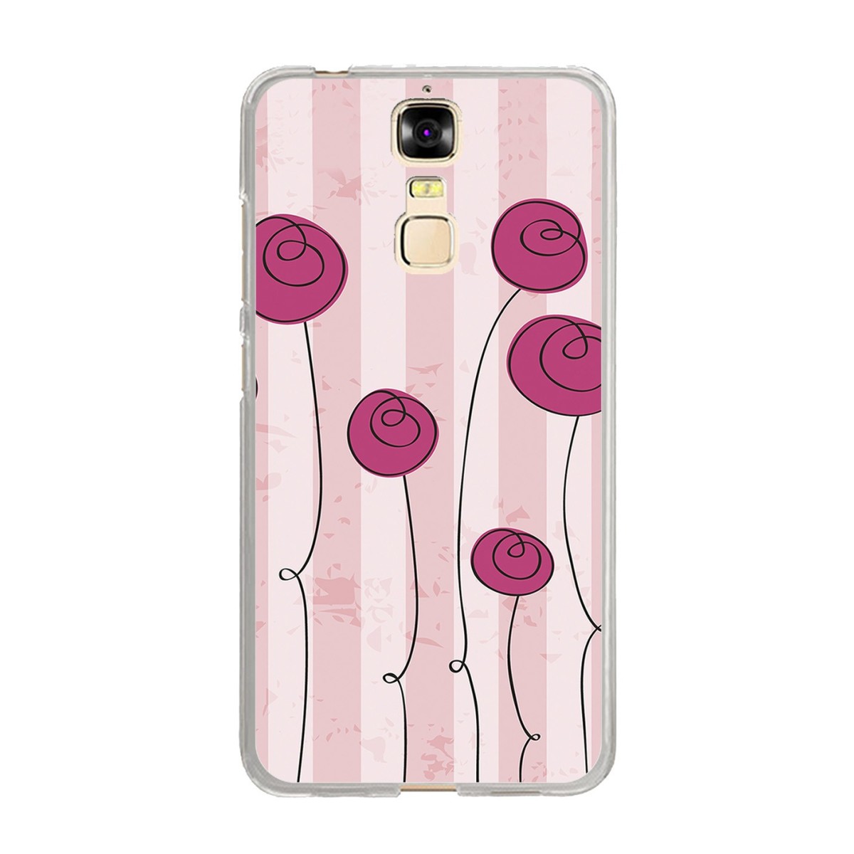 Funda Gel Tpu para Zte Blade A610 Plus  Diseño Flores Vintage Dibujos