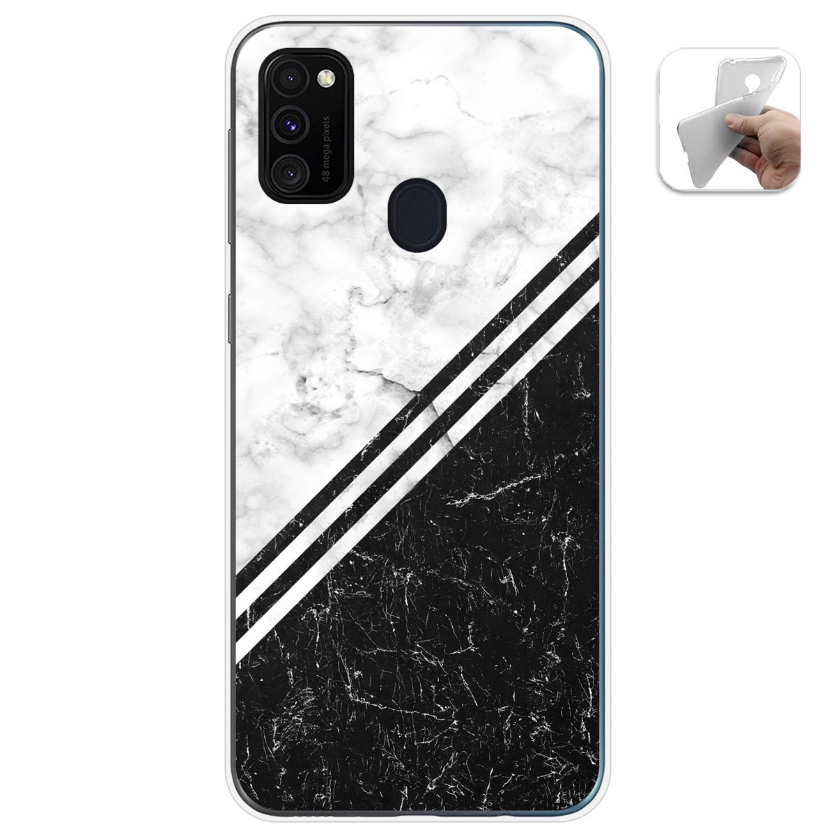 Funda Gel Tpu para Samsung Galaxy M30s / M21 diseño Mármol 01 Dibujos
