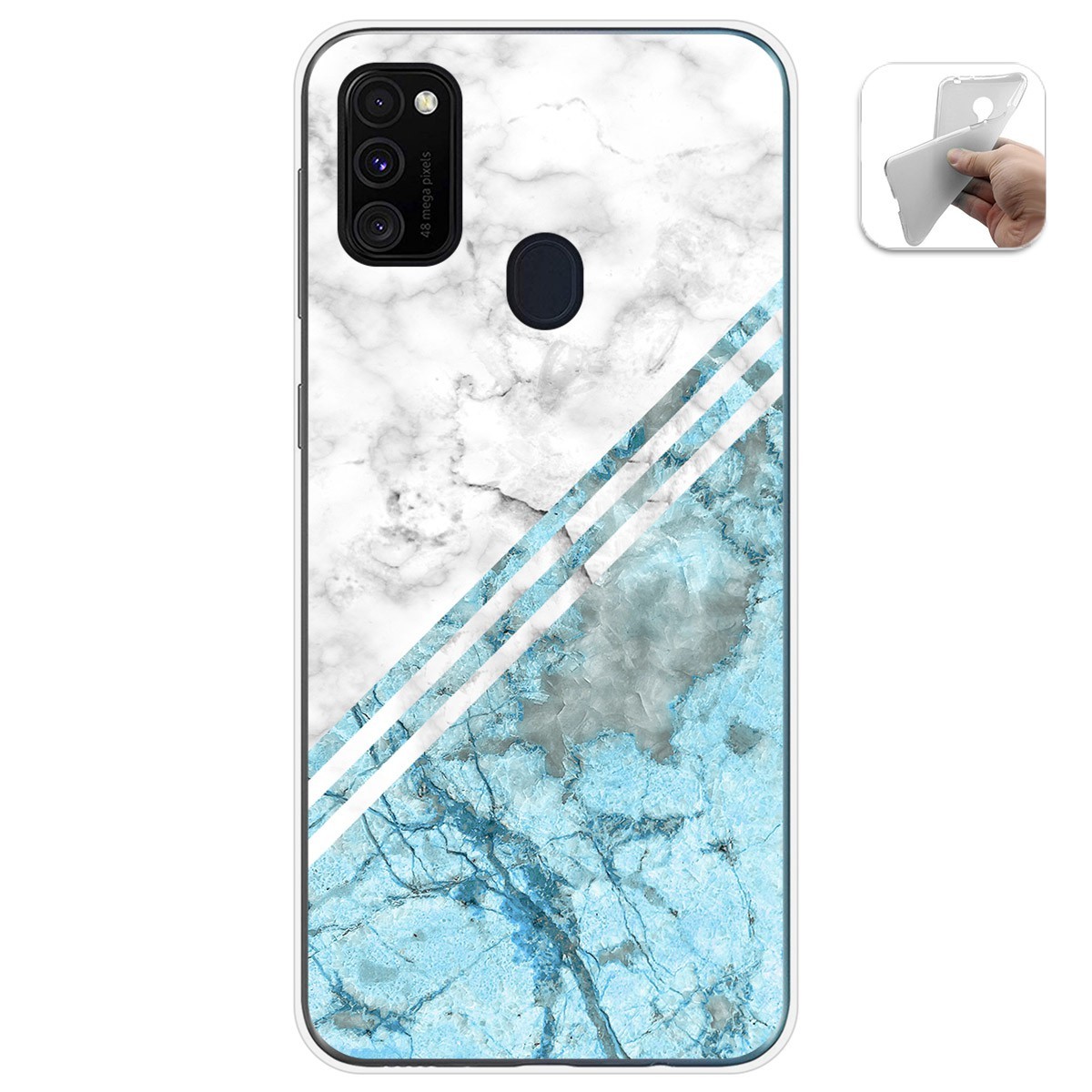 Funda Gel Tpu para Samsung Galaxy M30s / M21 diseño Mármol 02 Dibujos