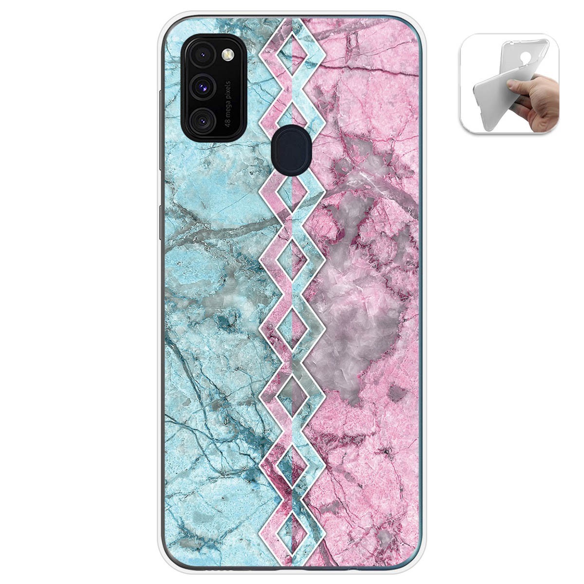Funda Gel Tpu para Samsung Galaxy M30s / M21 diseño Mármol 08 Dibujos