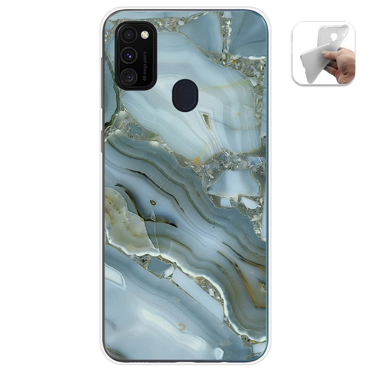 Funda Gel Tpu para Samsung Galaxy M30s / M21 diseño Mármol 09 Dibujos