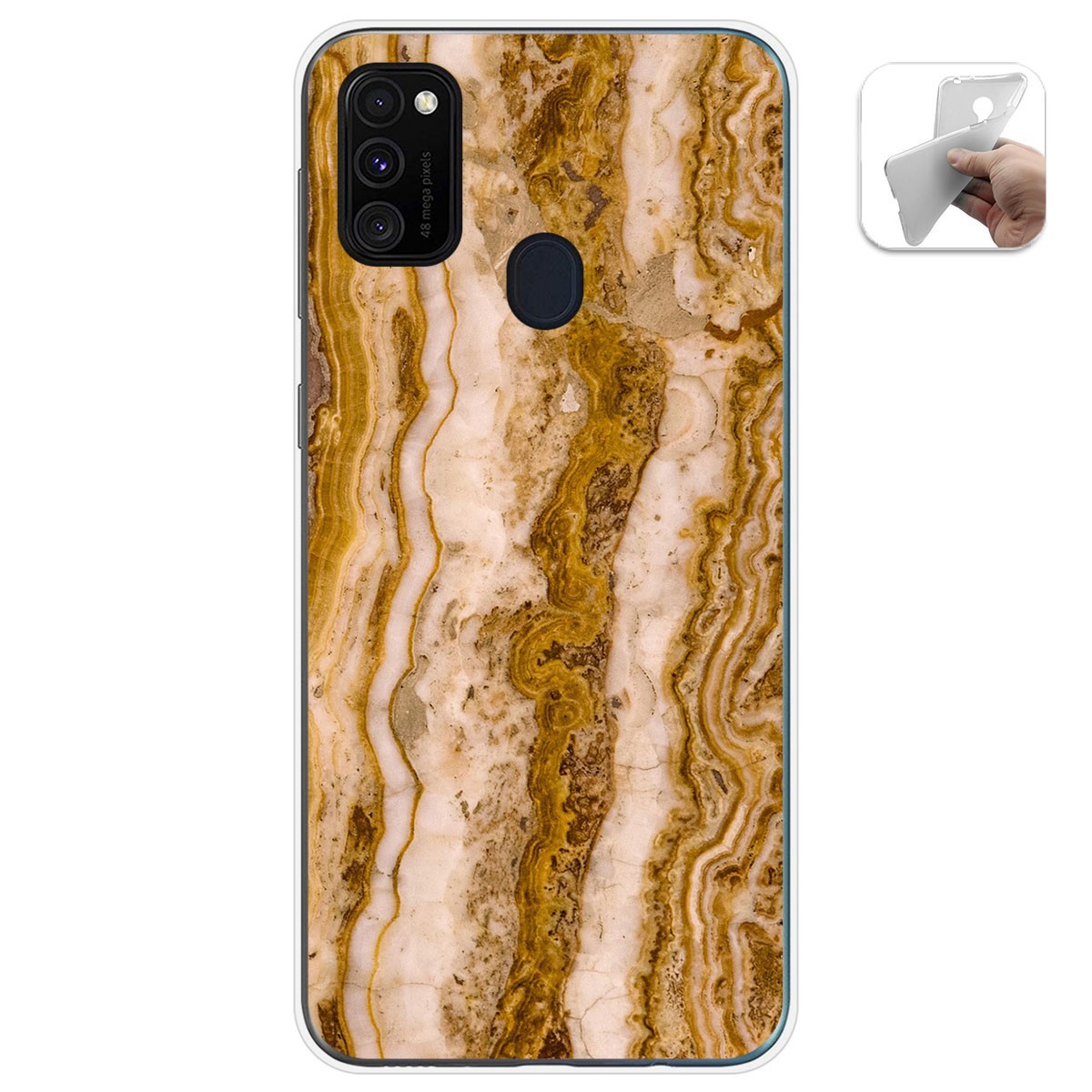 Funda Gel Tpu para Samsung Galaxy M30s / M21 diseño Mármol 10 Dibujos