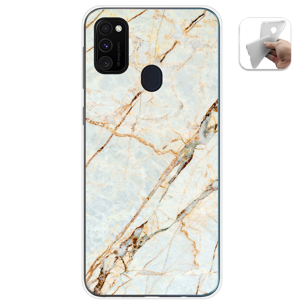 Funda Gel Tpu para Samsung Galaxy M30s / M21 diseño Mármol 13 Dibujos