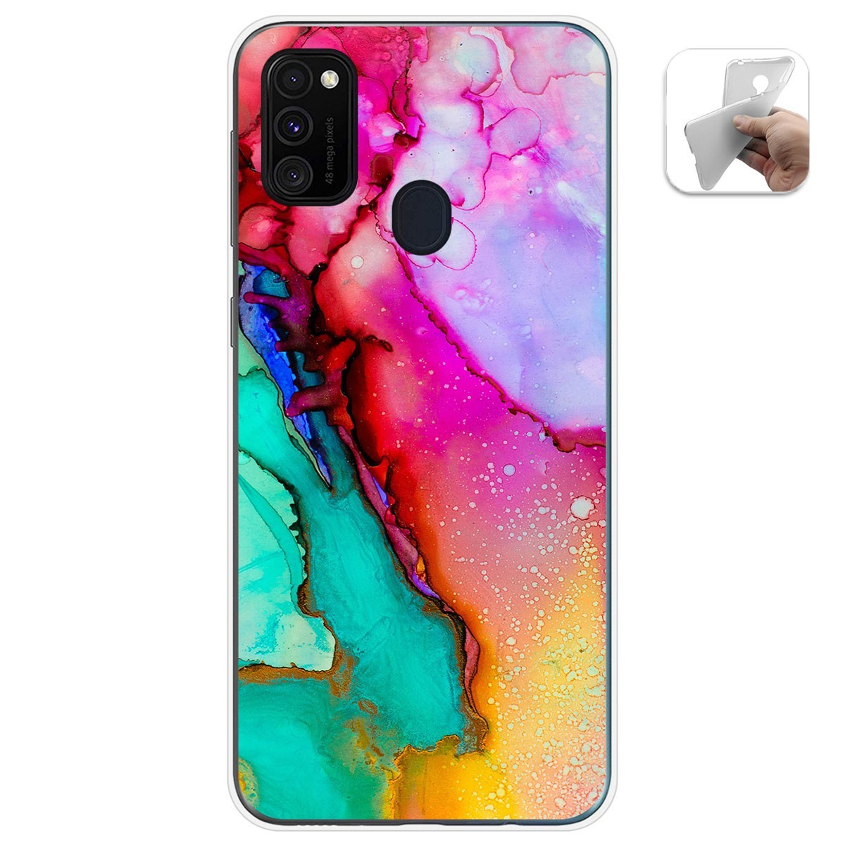 Funda Gel Tpu para Samsung Galaxy M30s / M21 diseño Mármol 15 Dibujos