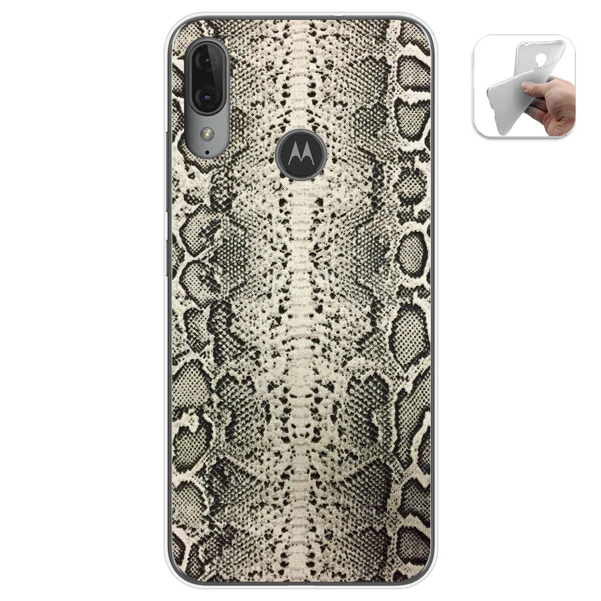 Funda Gel Tpu para Motorola Moto E6 Plus diseño Animal 01 Dibujos