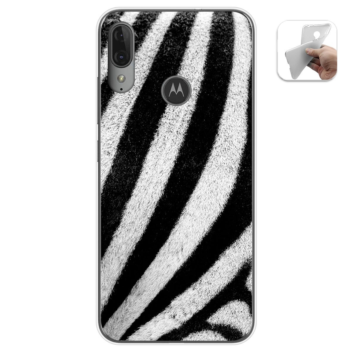 Funda Gel Tpu para Motorola Moto E6 Plus diseño Animal 02 Dibujos