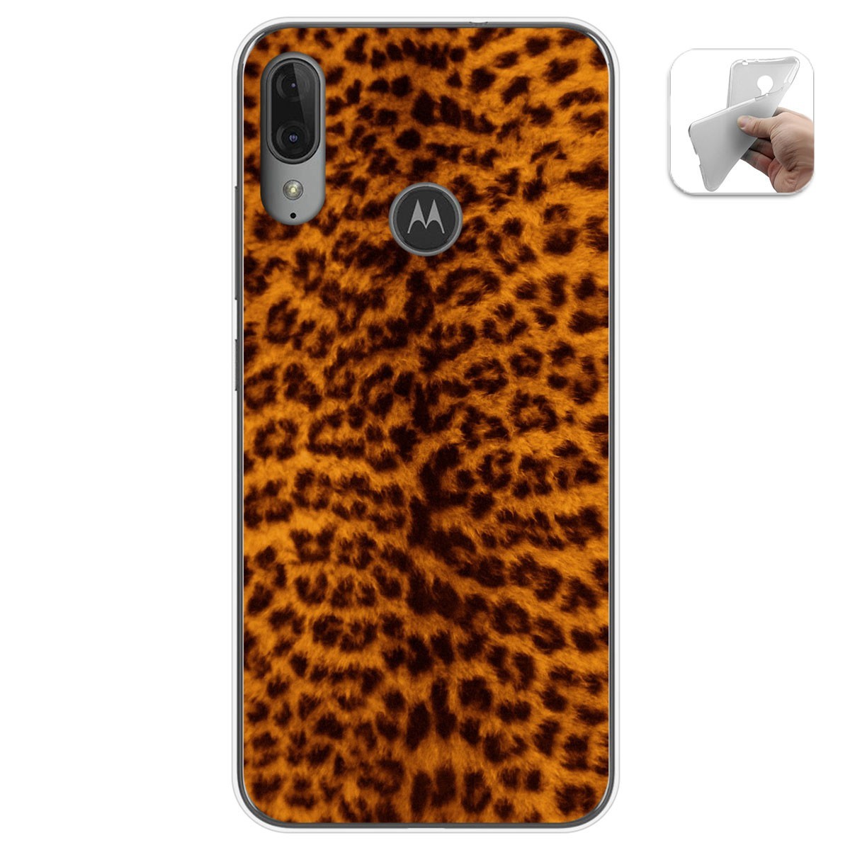 Funda Gel Tpu para Motorola Moto E6 Plus diseño Animal 03 Dibujos