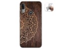 Funda Gel Tpu para Motorola Moto E6 Plus diseño Madera 06 Dibujos