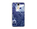 Funda Gel Tpu para Zte Blade A610 Plus  Diseño Circuito Dibujos
