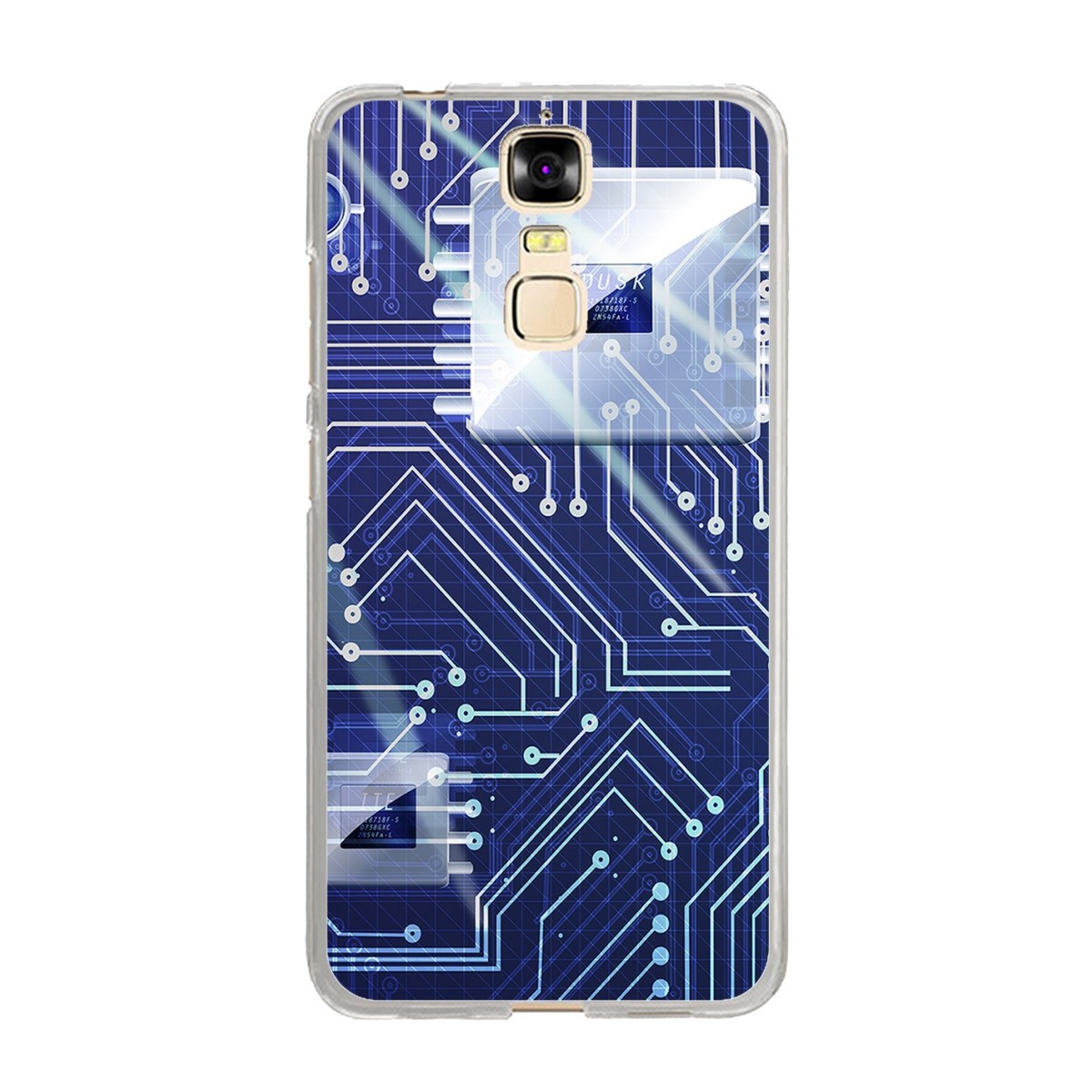 Funda Gel Tpu para Zte Blade A610 Plus  Diseño Circuito Dibujos