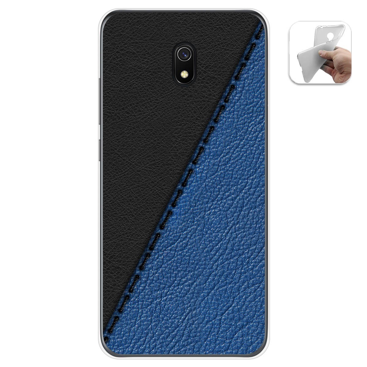 Funda Gel Tpu para Xiaomi Redmi 8A diseño Cuero 02 Dibujos