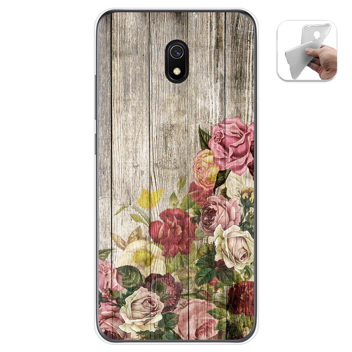 Funda Gel Tpu para Xiaomi Redmi 8A diseño Madera 08 Dibujos