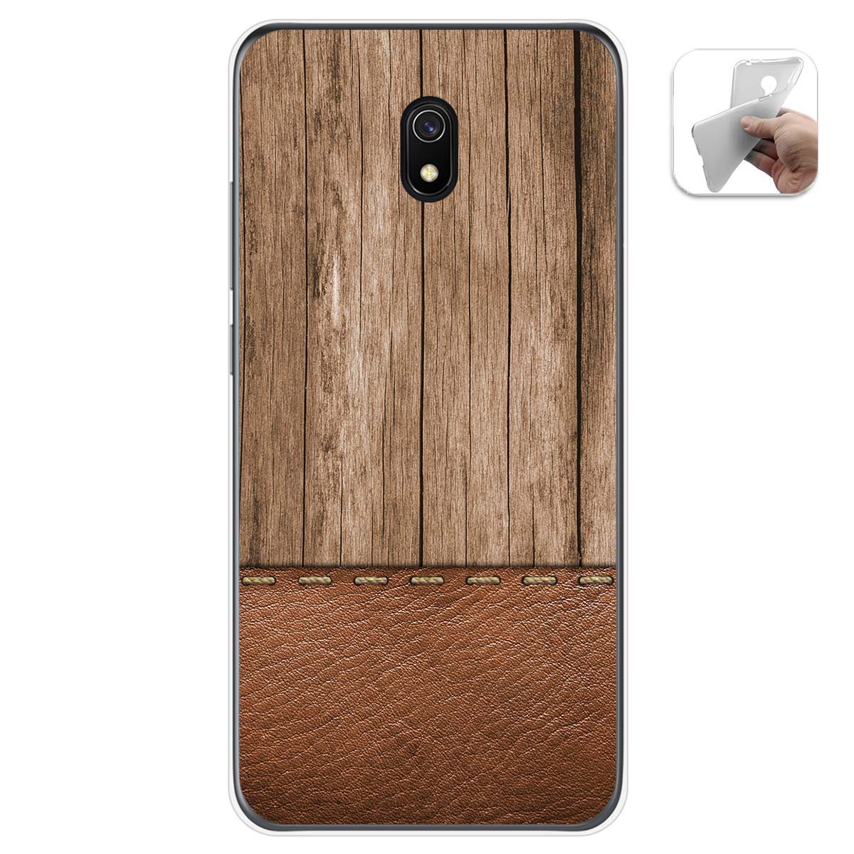 Funda Gel Tpu para Xiaomi Redmi 8A diseño Madera 09 Dibujos