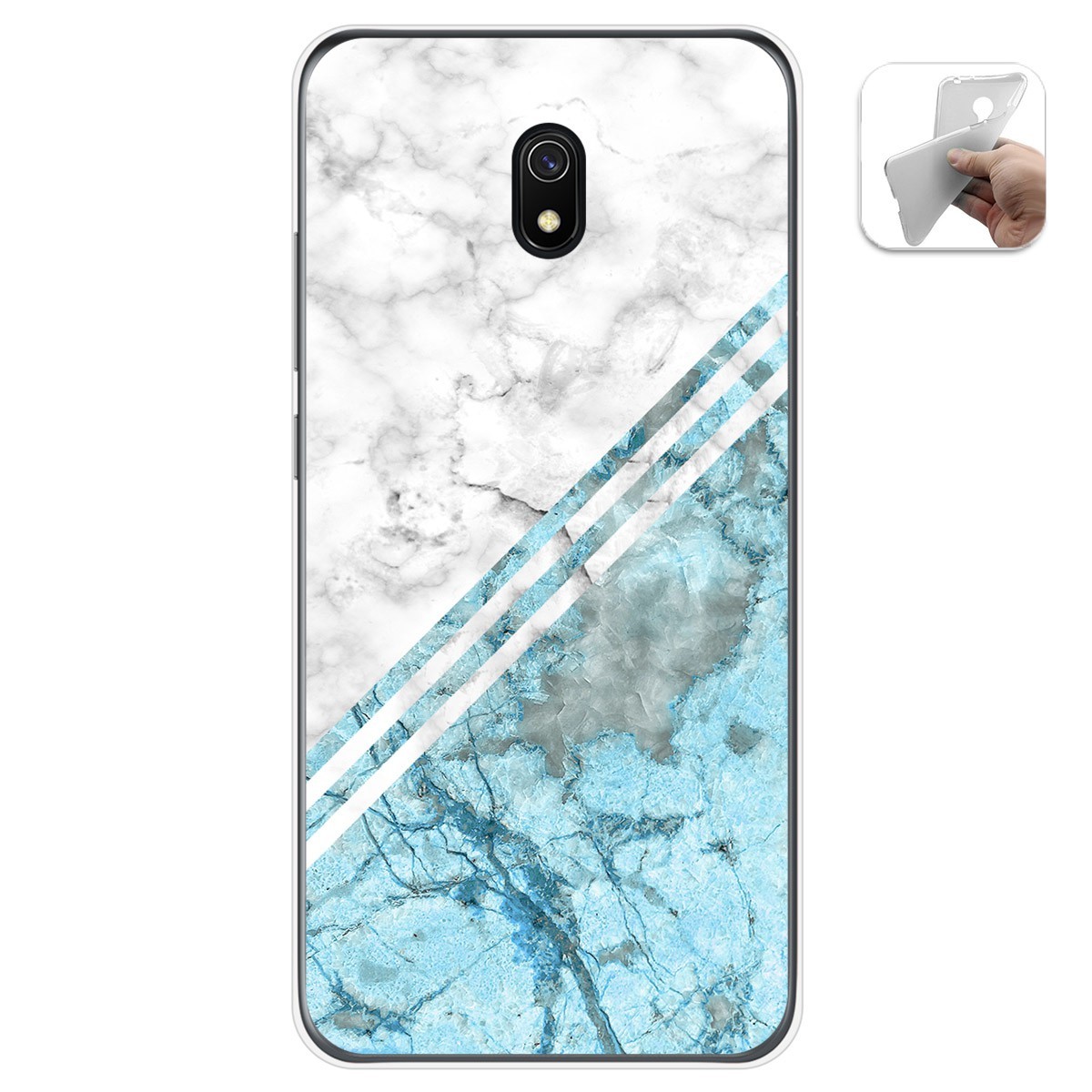Funda Gel Tpu para Xiaomi Redmi 8A diseño Mármol 02 Dibujos