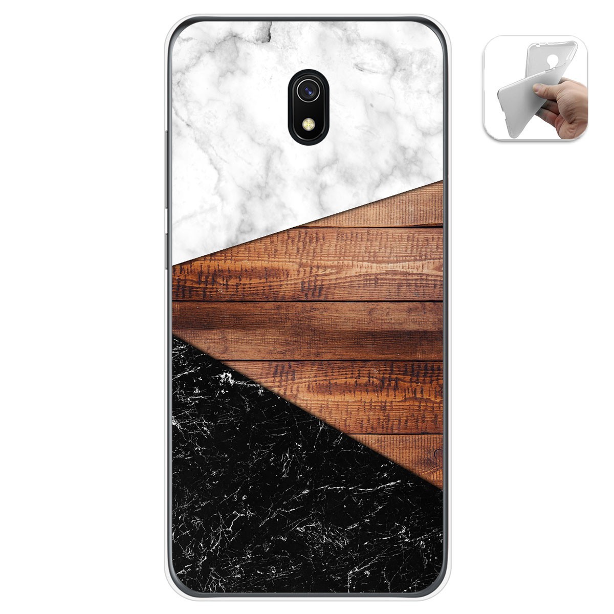 Funda Gel Tpu para Xiaomi Redmi 8A diseño Mármol 11 Dibujos