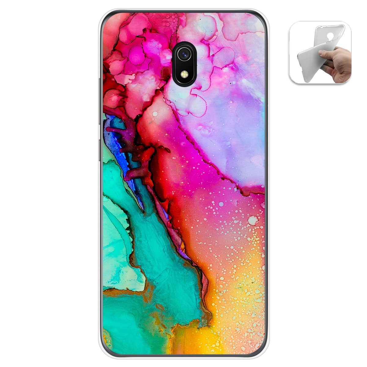 Funda Gel Tpu para Xiaomi Redmi 8A diseño Mármol 15 Dibujos