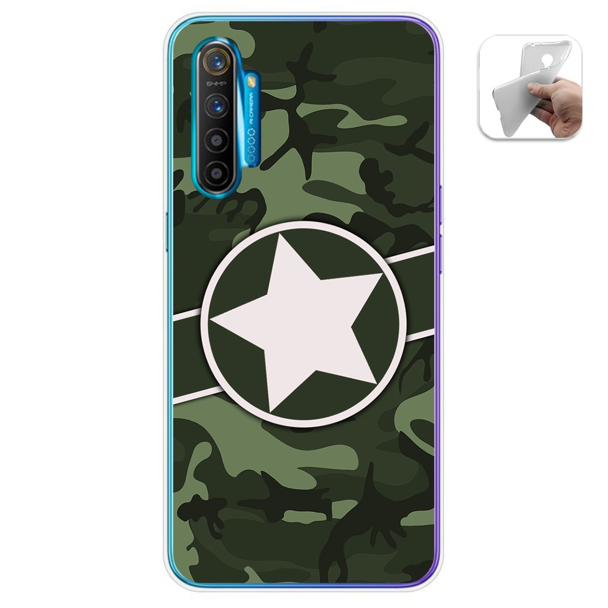 Funda Gel Tpu para Realme X2 diseño Camuflaje 01 Dibujos