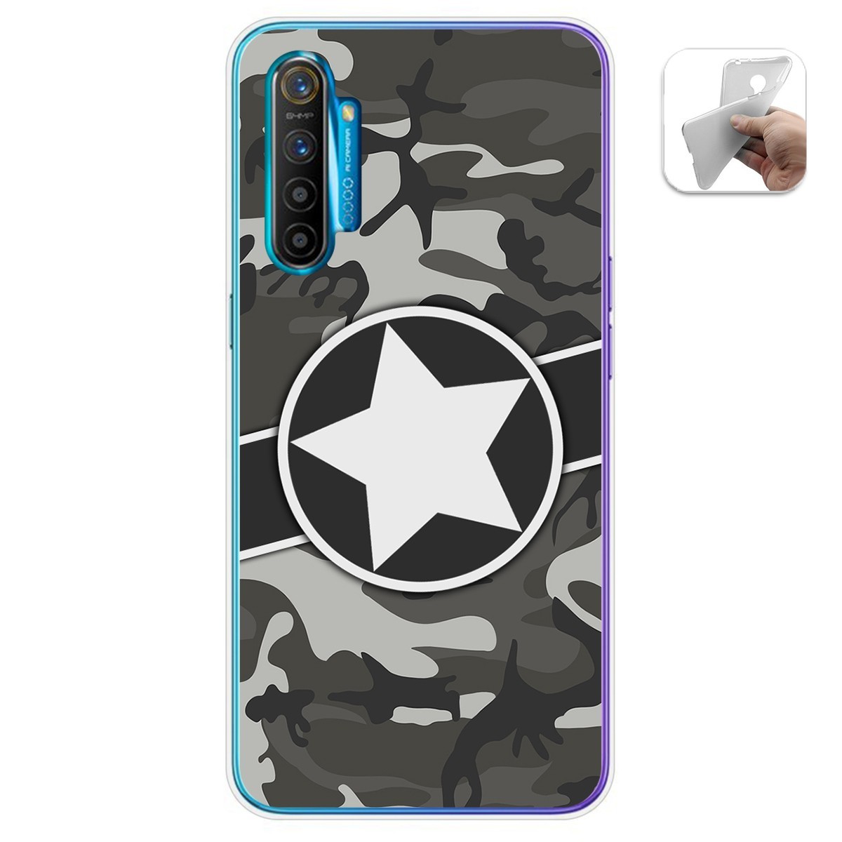 Funda Gel Tpu para Realme X2 diseño Camuflaje 02 Dibujos