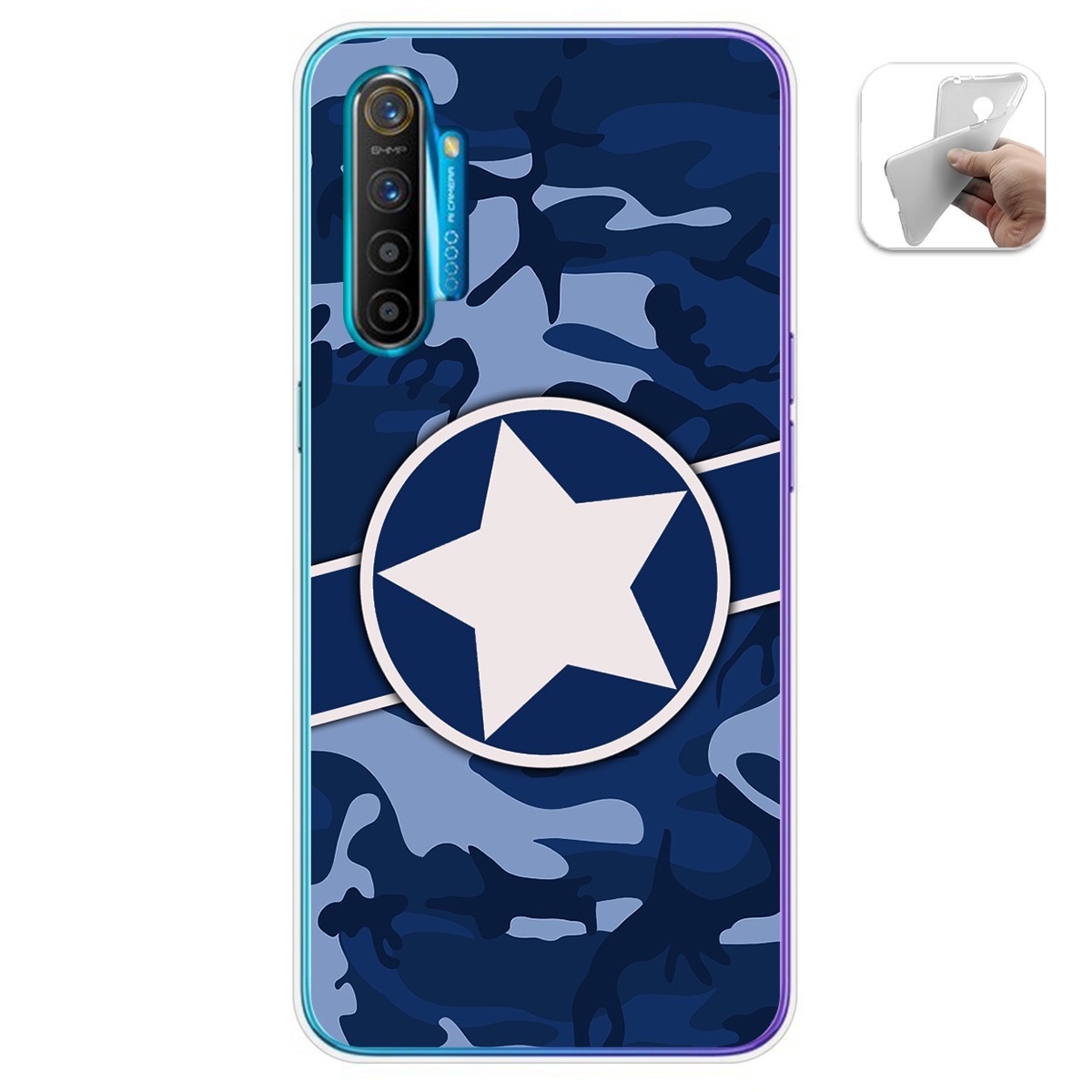 Funda Gel Tpu para Realme X2 diseño Camuflaje 03 Dibujos