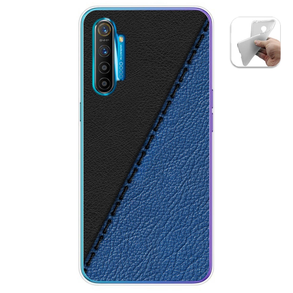 Funda Gel Tpu para Realme X2 diseño Cuero 02 Dibujos