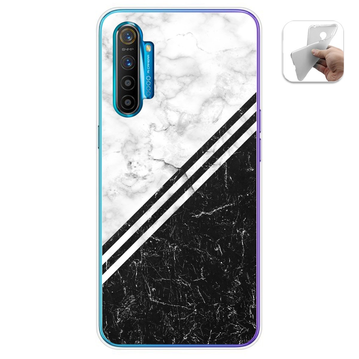 Funda Gel Tpu para Realme X2 diseño Mármol 01 Dibujos