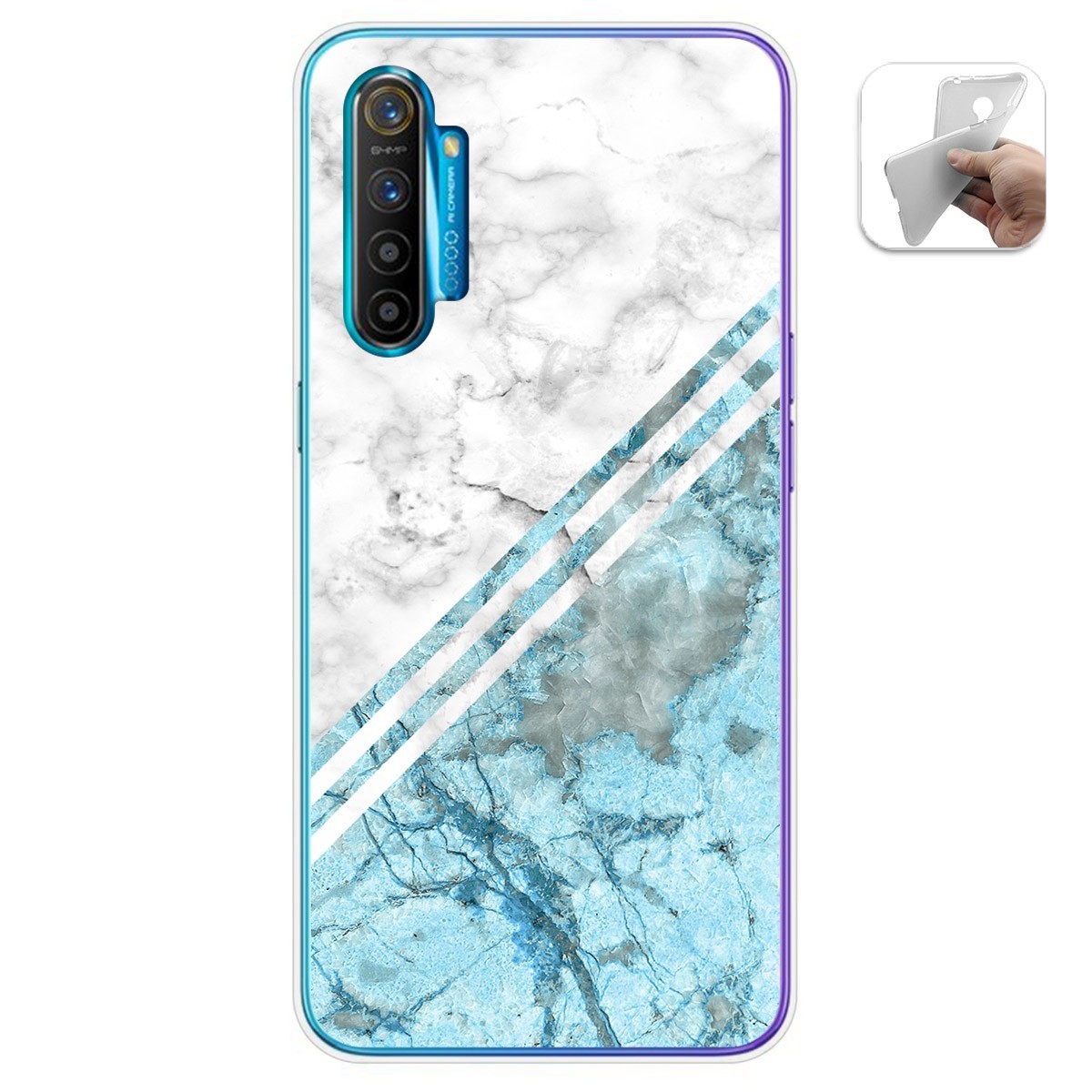 Funda Gel Tpu para Realme X2 diseño Mármol 02 Dibujos