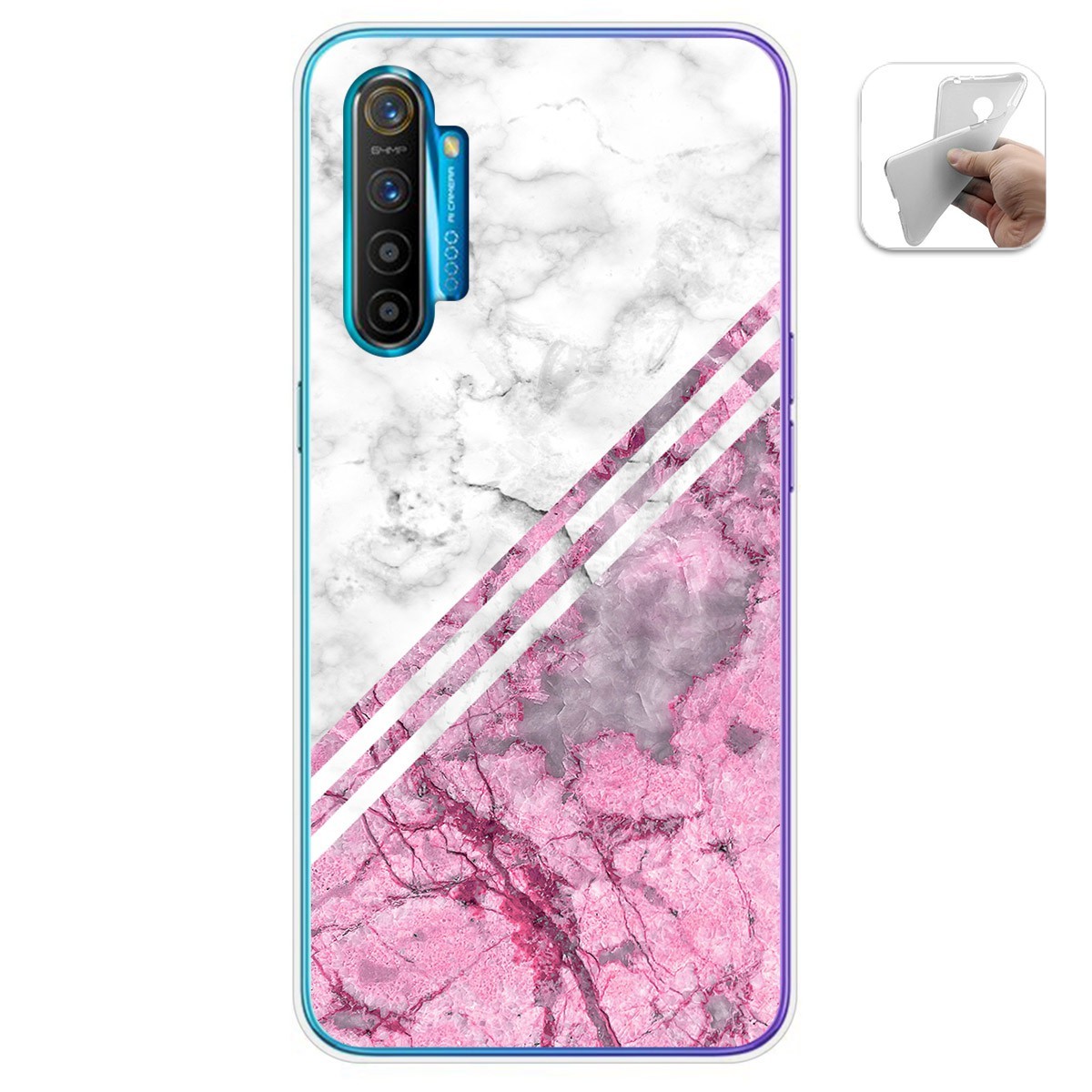 Funda Gel Tpu para Realme X2 diseño Mármol 03 Dibujos