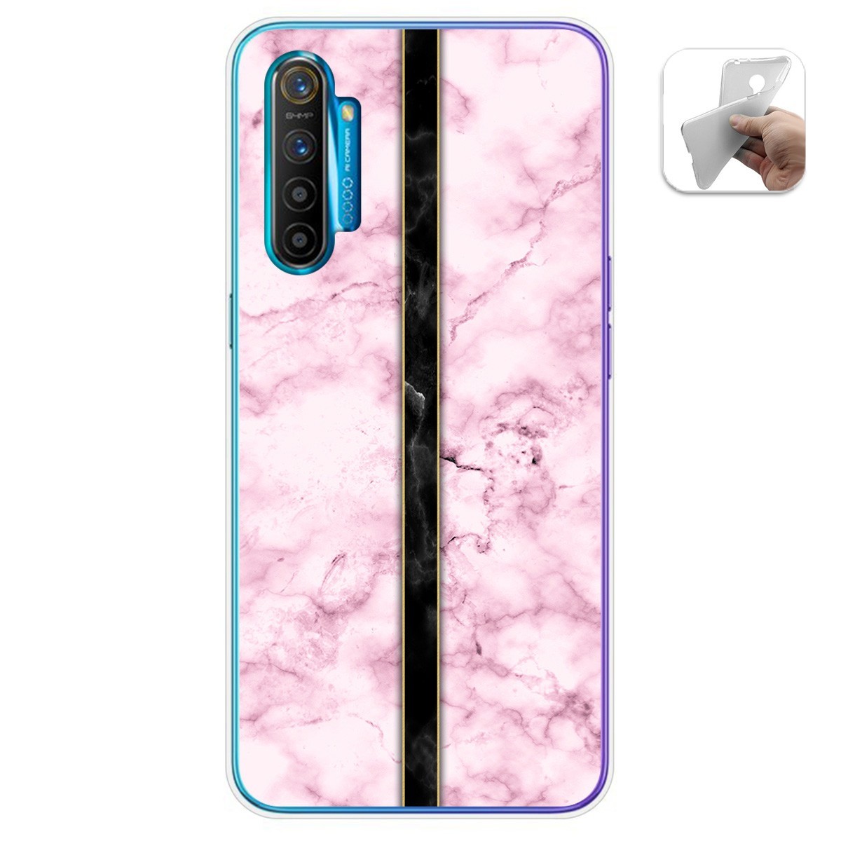 Funda Gel Tpu para Realme X2 diseño Mármol 04 Dibujos