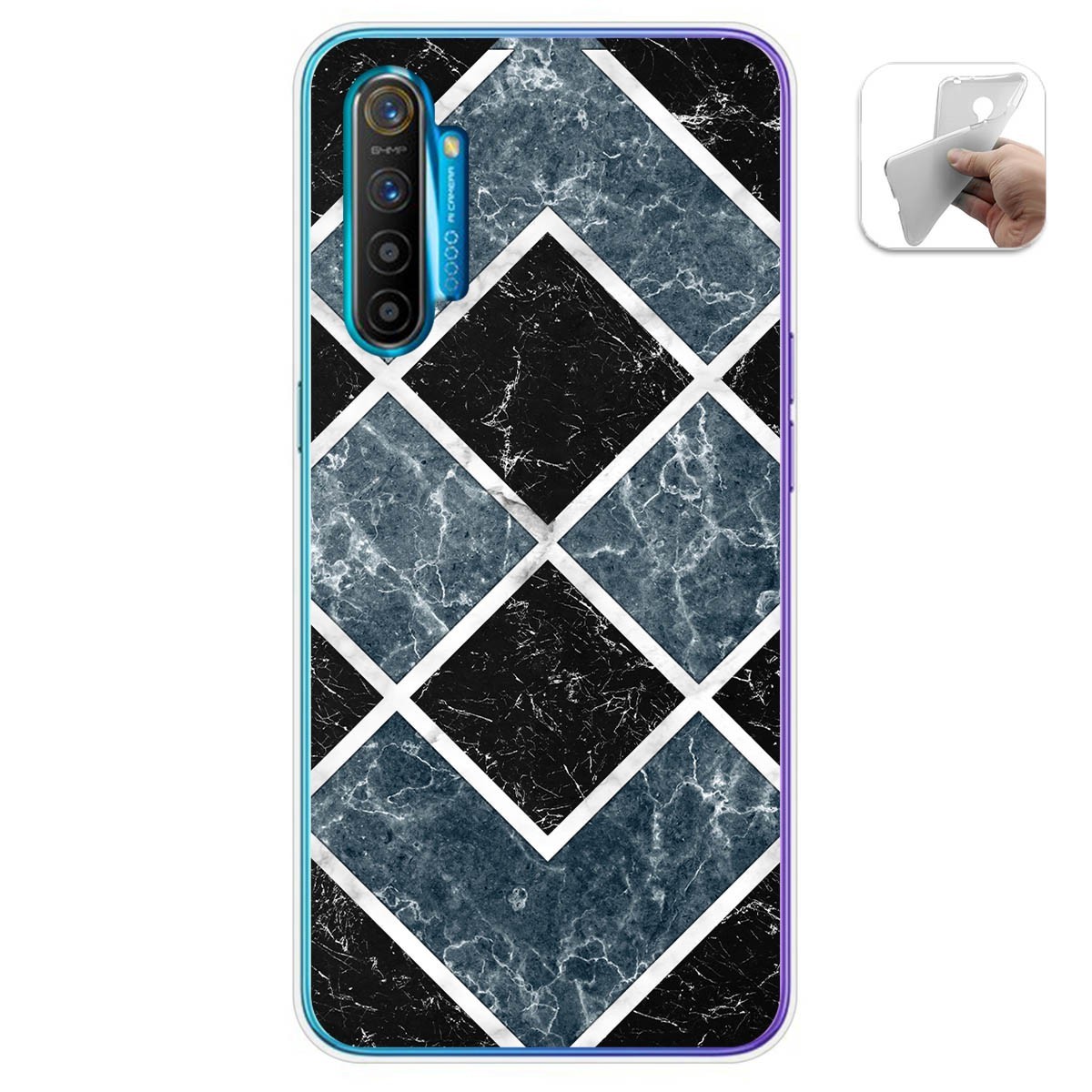 Funda Gel Tpu para Realme X2 diseño Mármol 06 Dibujos