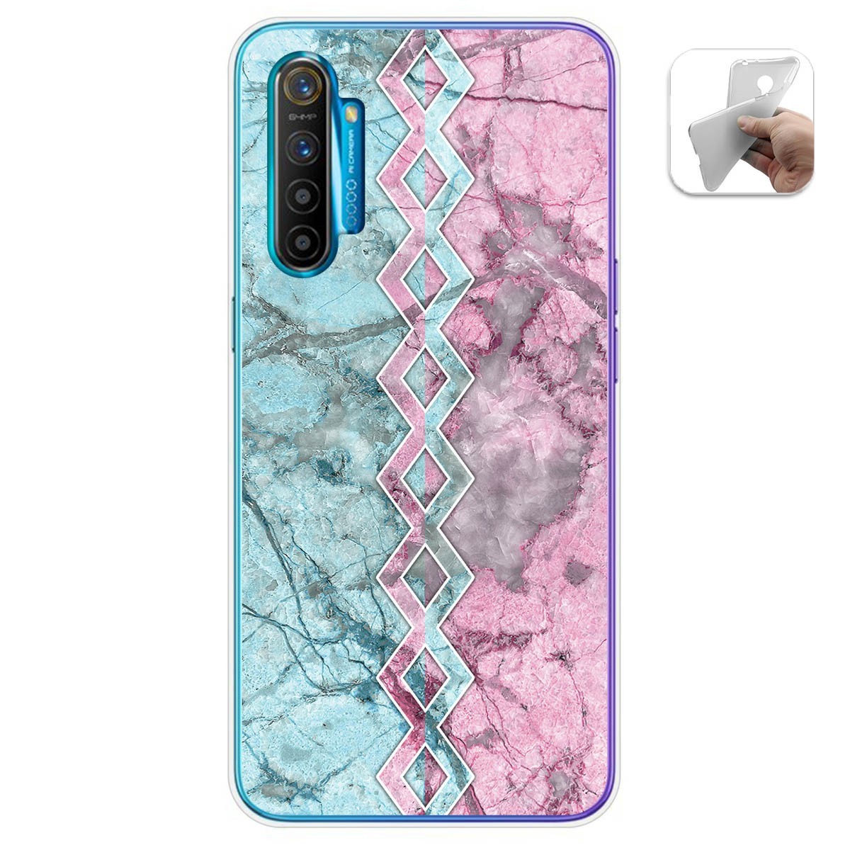 Funda Gel Tpu para Realme X2 diseño Mármol 08 Dibujos