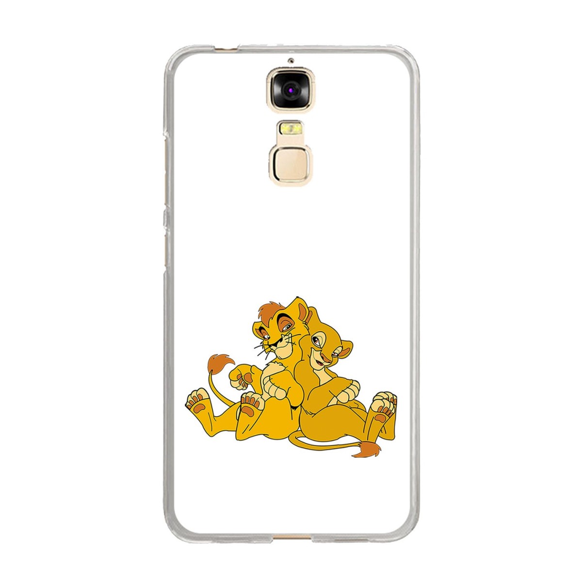 Funda Gel Tpu para Zte Blade A610 Plus  Diseño Leones Dibujos