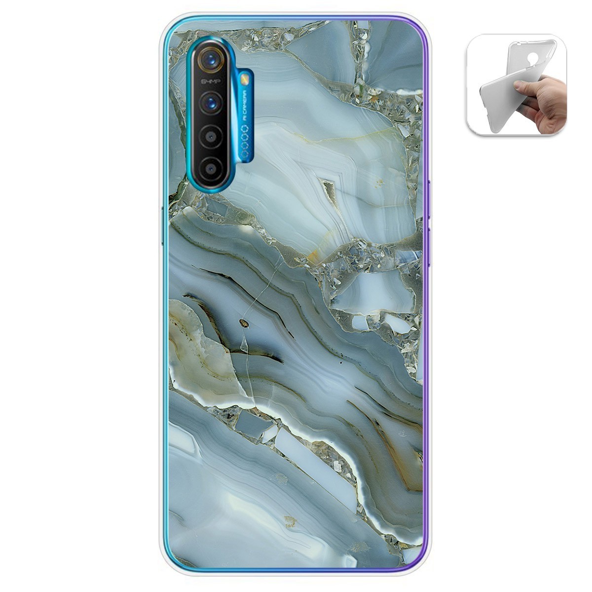 Funda Gel Tpu para Realme X2 diseño Mármol 09 Dibujos