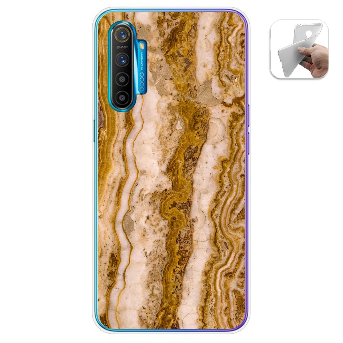 Funda Gel Tpu para Realme X2 diseño Mármol 10 Dibujos