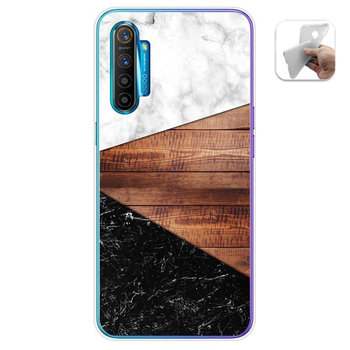 Funda Gel Tpu para Realme X2 diseño Mármol 11 Dibujos