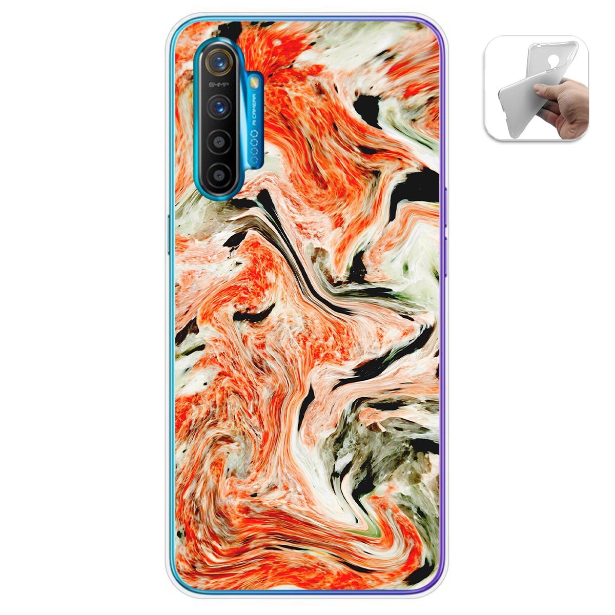 Funda Gel Tpu para Realme X2 diseño Mármol 12 Dibujos