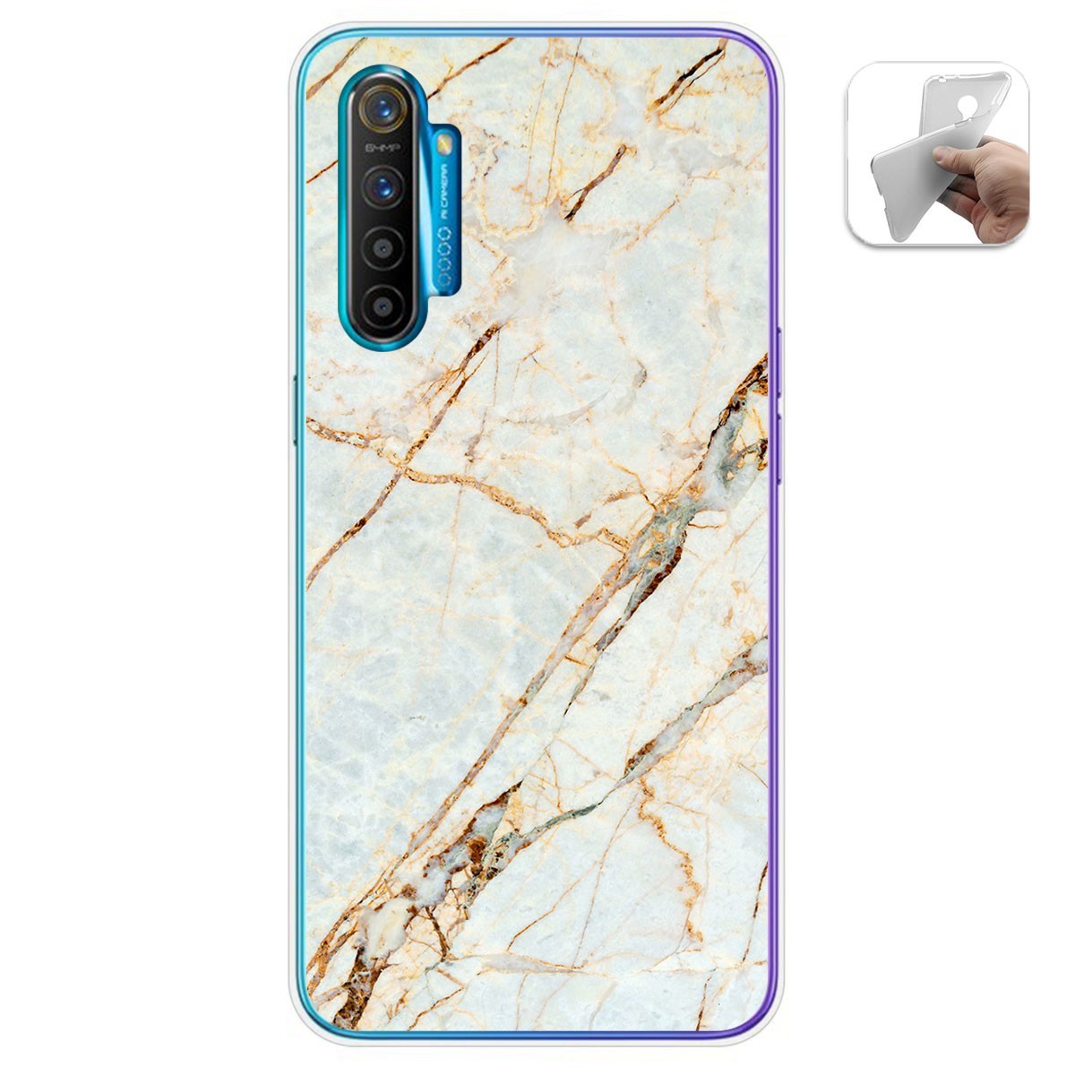 Funda Gel Tpu para Realme X2 diseño Mármol 13 Dibujos