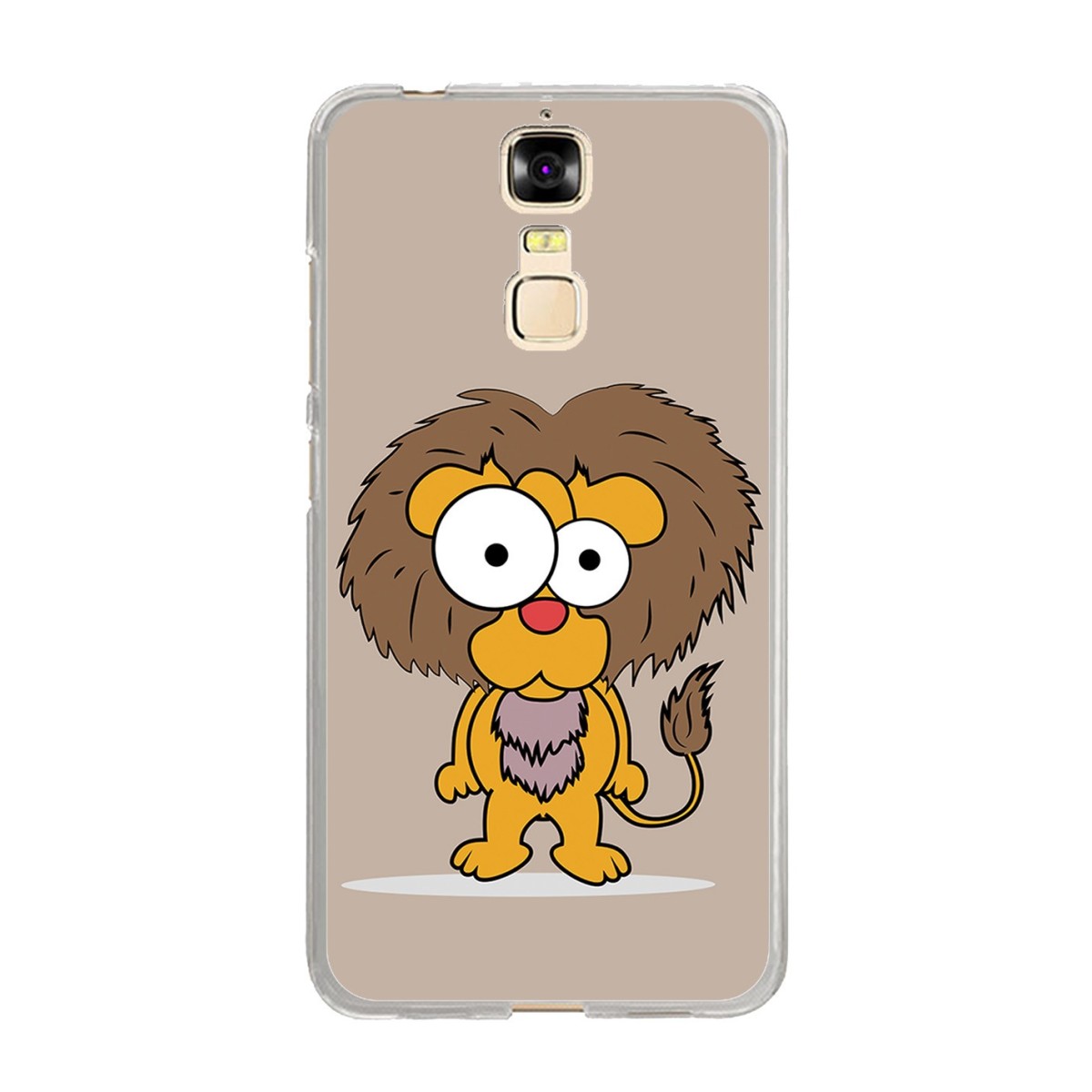 Funda Gel Tpu para Zte Blade A610 Plus  Diseño Leon Dibujos