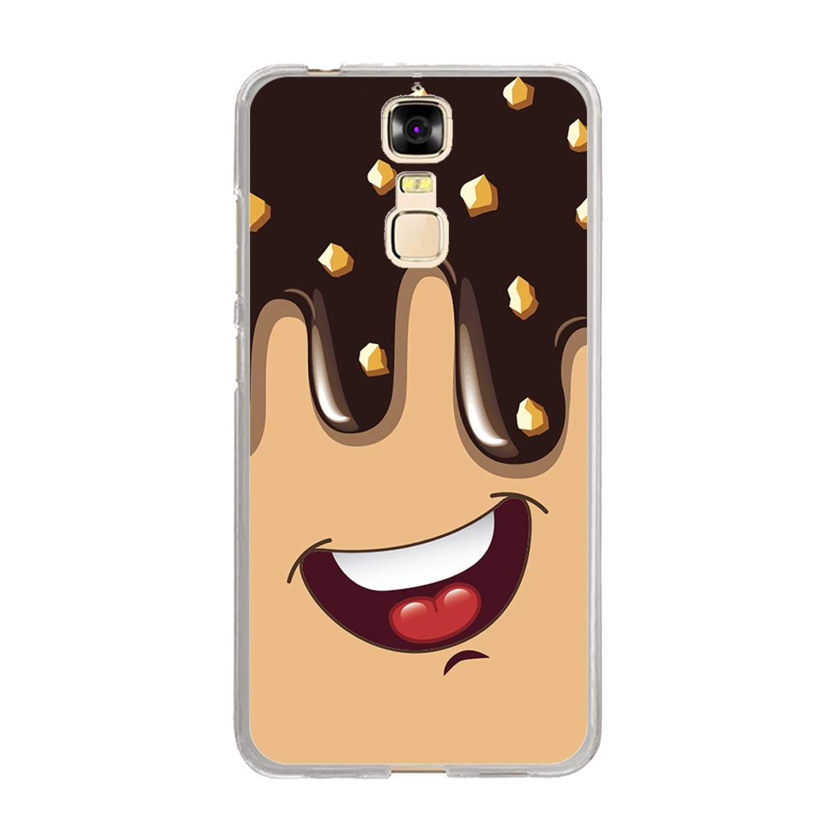 Funda Gel Tpu para Zte Blade A610 Plus  Diseño Helado Chocolate Dibujos