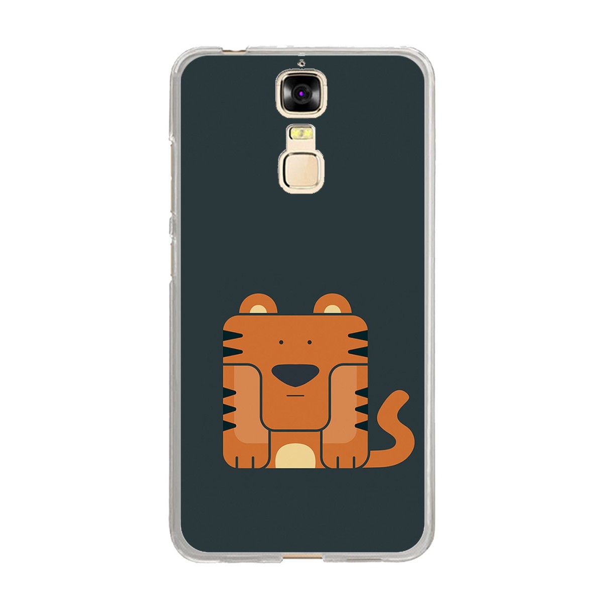 Funda Gel Tpu para Zte Blade A610 Plus  Diseño Tigre Dibujos