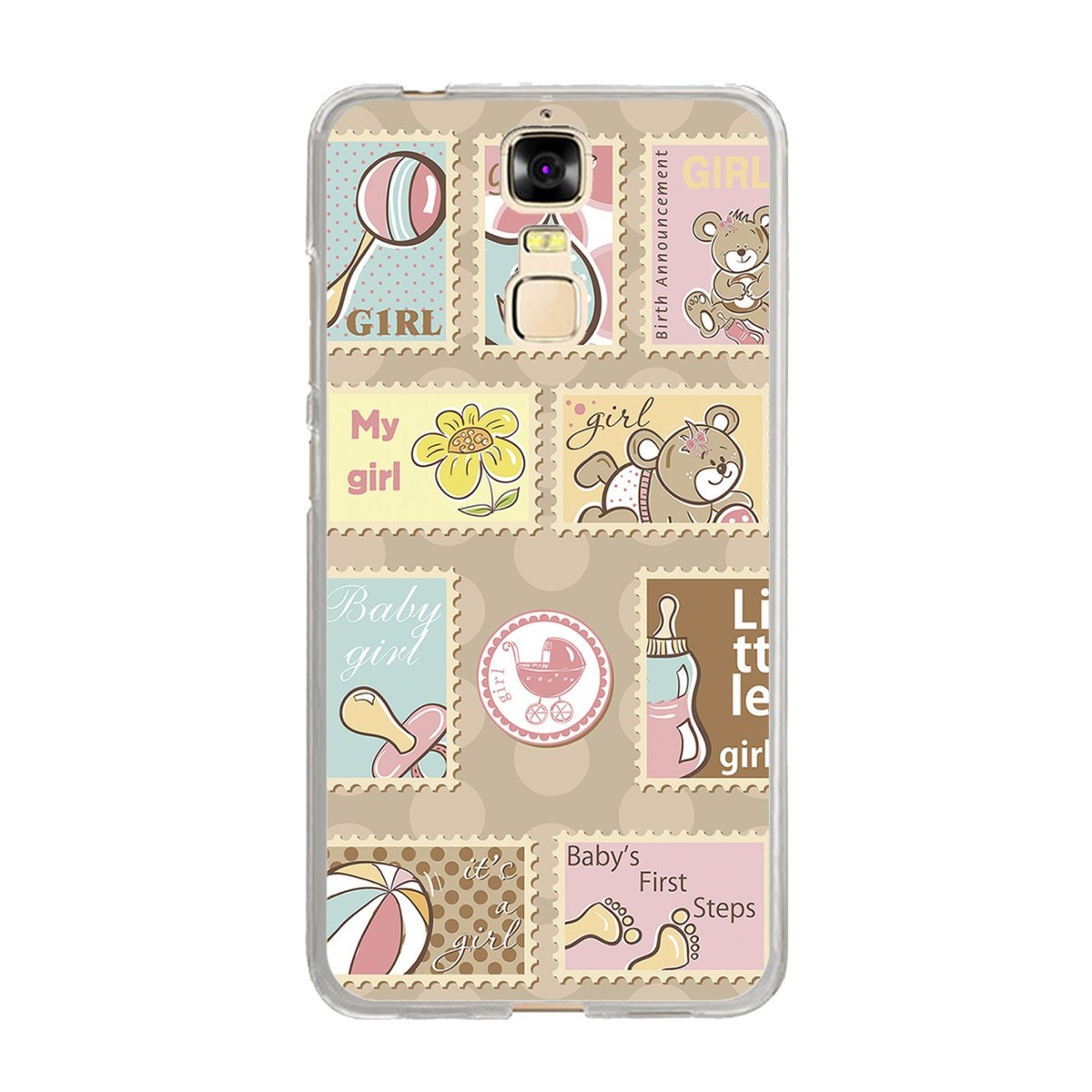 Funda Gel Tpu para Zte Blade A610 Plus  Diseño Sellos Dibujos