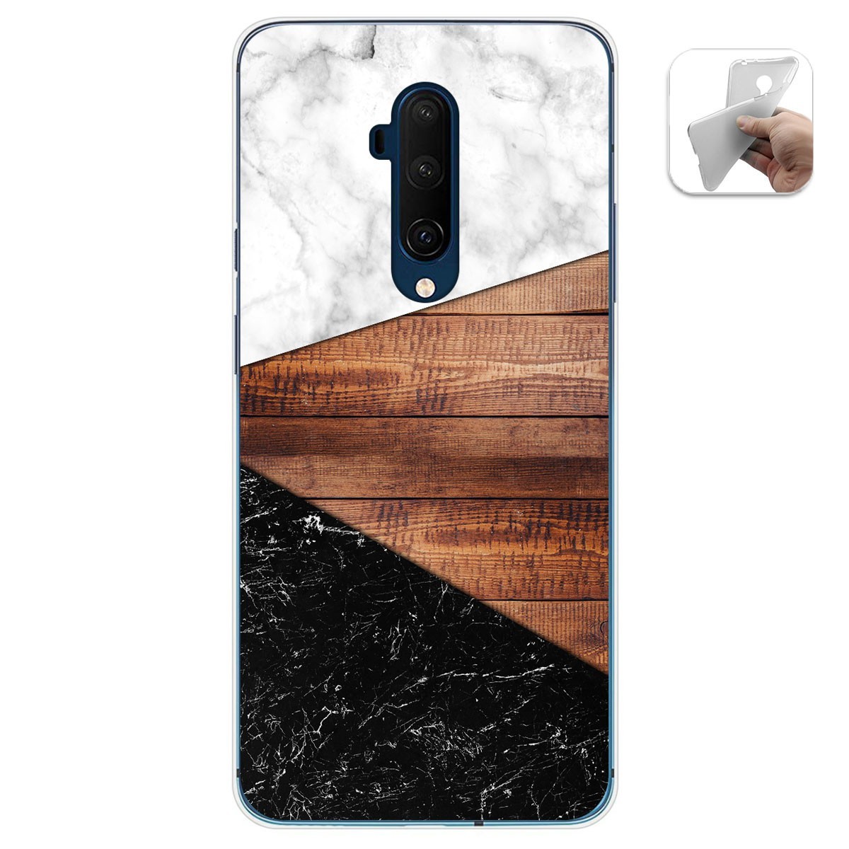 Funda Gel Tpu para Oneplus 7T Pro diseño Mármol 11 Dibujos
