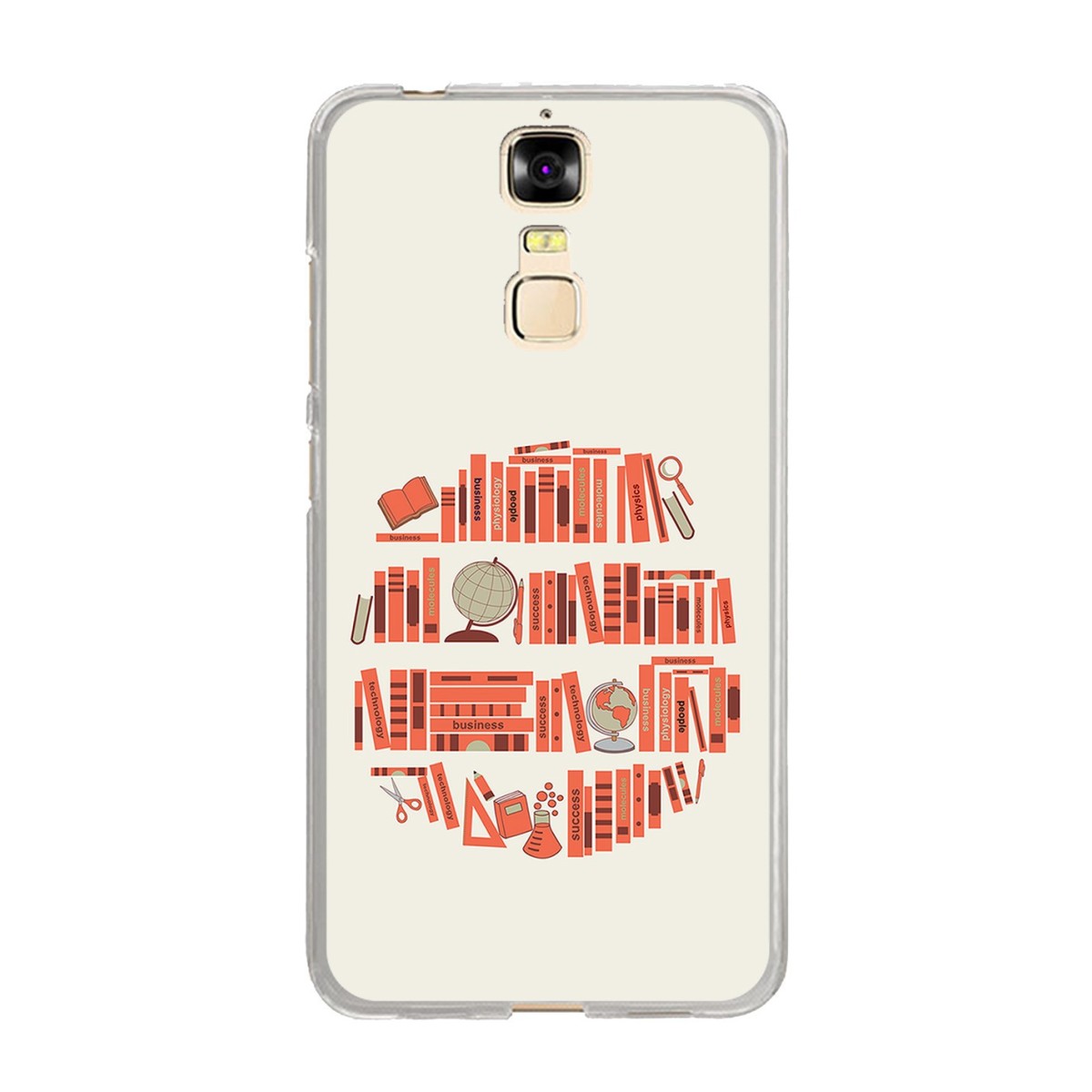 Funda Gel Tpu para Zte Blade A610 Plus  Diseño Mundo-Libro Dibujos