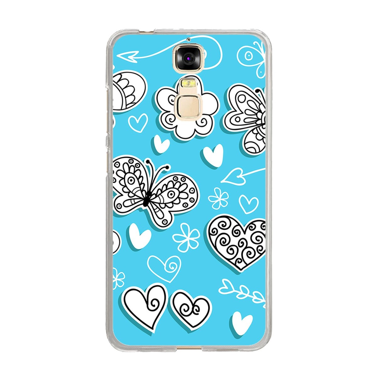 Funda Gel Tpu para Zte Blade A610 Plus  Diseño Mariposas Dibujos