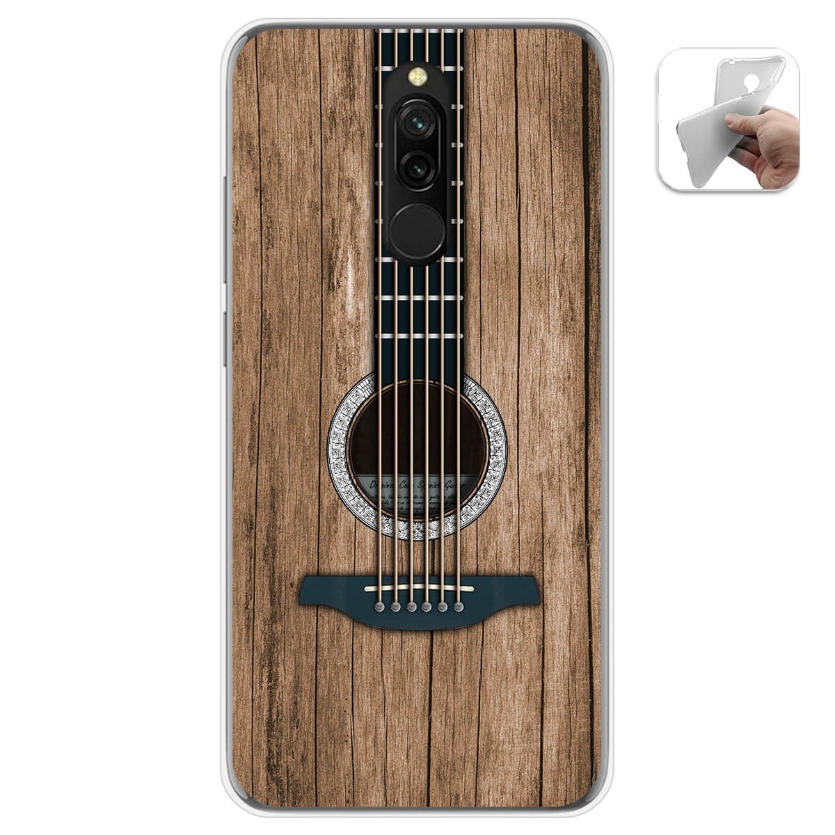 Funda Gel Tpu para Xiaomi Redmi 8 diseño Madera 11 Dibujos