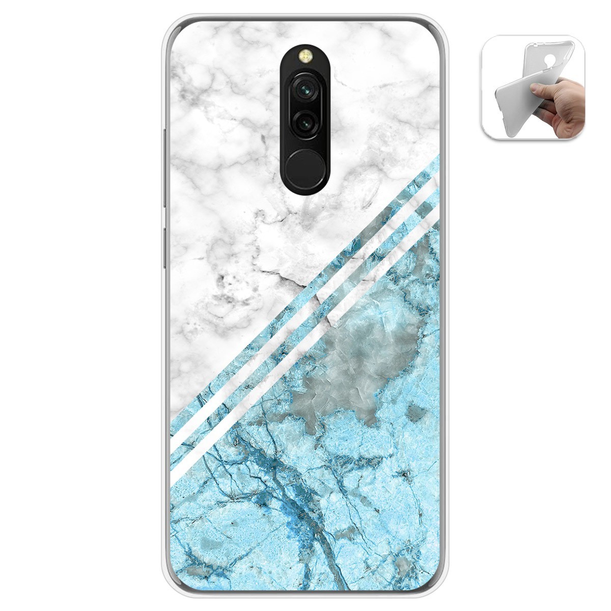 Funda Gel Tpu para Xiaomi Redmi 8 diseño Mármol 02 Dibujos