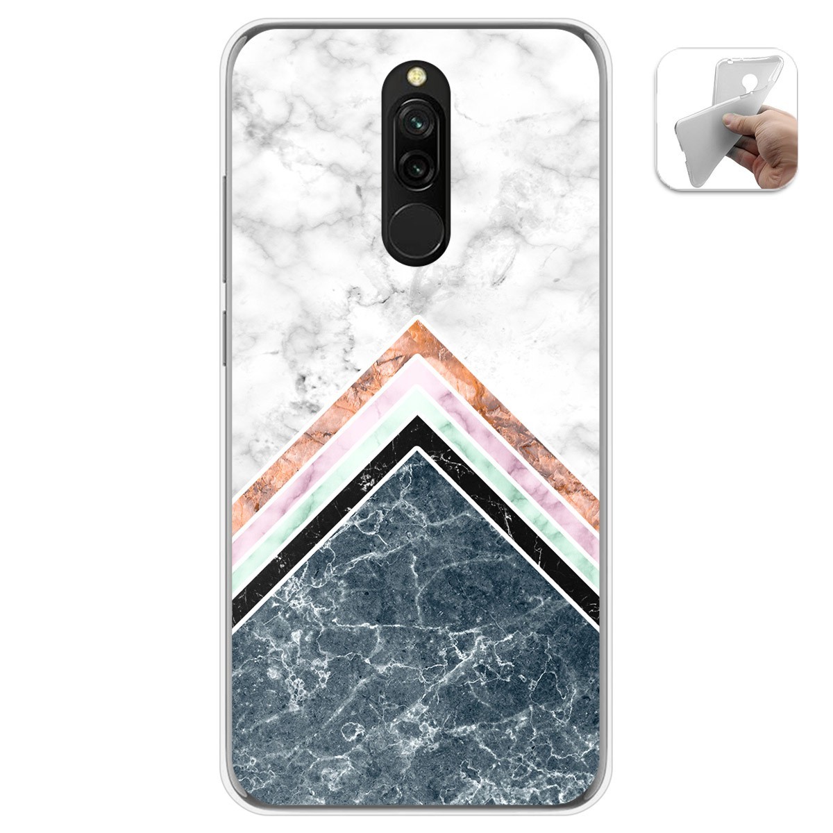 Funda Gel Tpu para Xiaomi Redmi 8 diseño Mármol 05 Dibujos
